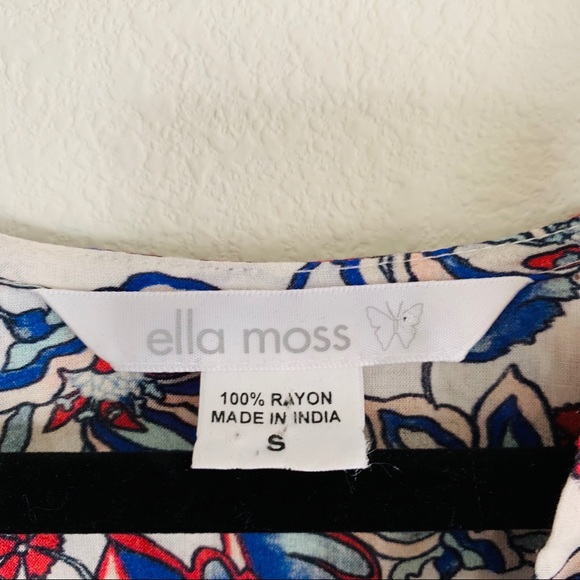 Ella Moss Folktale Boho Floral Swing Tunic Dress - Picture 4 of 6